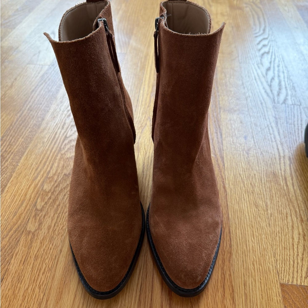 Brown Suede Ankle Boots